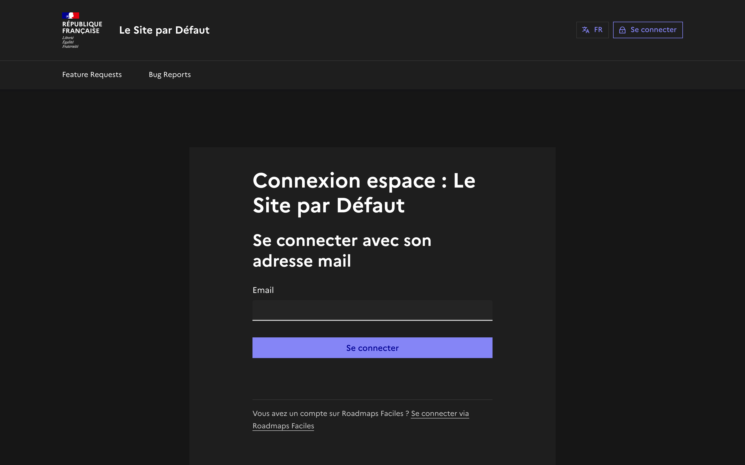 Page de connexion