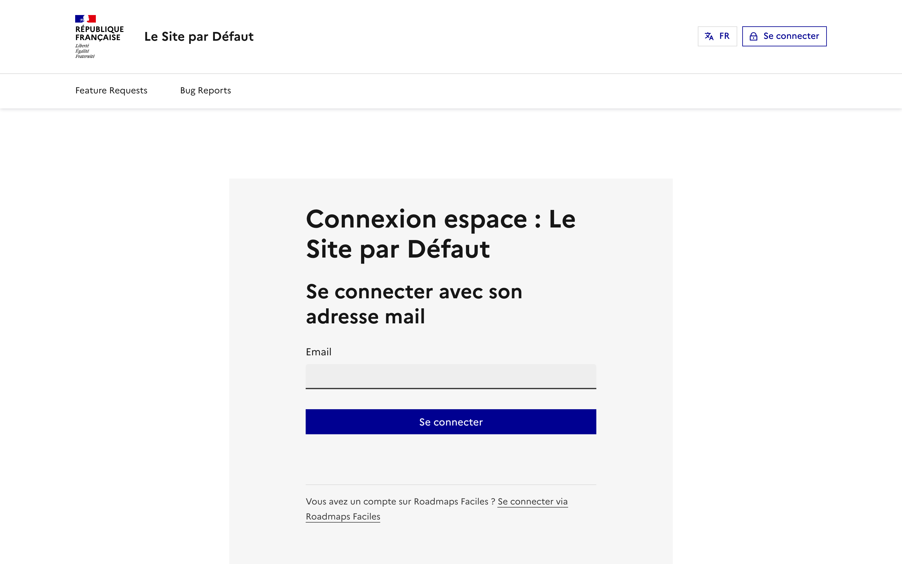 Page de connexion